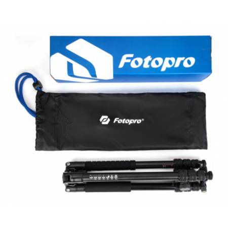 Fotopro X-go Chameleon E2 - zestaw, statyw fotograficzny Alu + głowica kulowa FPH-52QP - zawartość zestawu